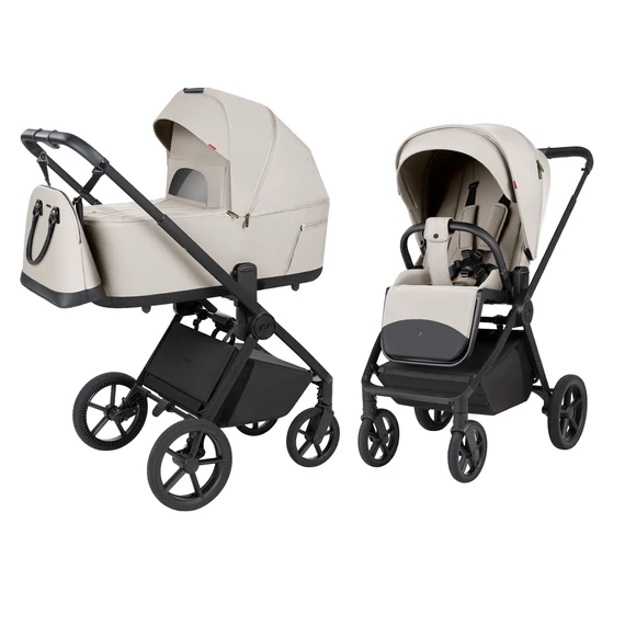 Mózessel összecsukható 2 in 1 babakocsi Carrello Ultra F Milk Grey