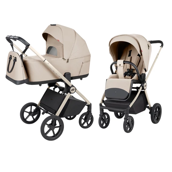 Mózessel összecsukható 2 in 1 babakocsi Carrello Ultra F Polar Beige